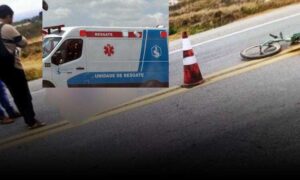 Tragédia: Morreu o ciclista atropelado por carro em alta velocidade, nesta manhã na BR-116, trecho de Planalto