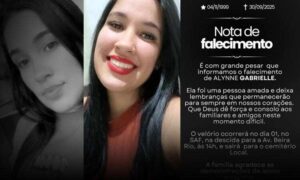 Consternação: Familiares e amigos se despedem a jovem Alynne Gabrielle, encontrada sem vida em sua casa