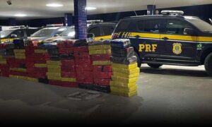 PRF de Vitória da Conquista fez grande apreensão de drogas na BR-116. Caminhoneiro foi preso em flagrante