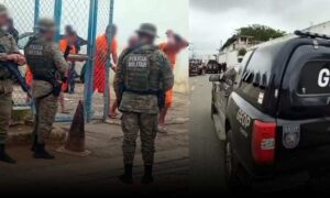 VÍDEO: Imagens mostram presos sendo transferidos do Conjunto Penal Nilton Gonçalves, nesta terça-feira
