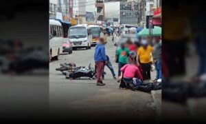 Trânsito: Novas informações sobre a colisão entre motocicletas no centro de Vitória da Conquista, nesta terça-feira