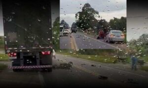 Atenção: Acidente com moto é registrado nessa manhã na BR-116, no acesso ao aeroporto de Vitória da Conquista