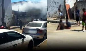 Atenção: Residência pegou fogo no bairro Jurema, em Vitória da Conquista. Corpo de Bombeiros agiu rápido