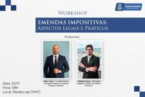 Câmara Municipal de Vitória da Conquista promove workshop sobre Emendas Impositivas nesta terça-feira