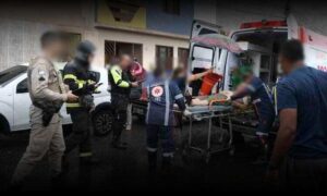 Conquista: Trabalhador do box que pegou fogo sofreu queimaduras e foi socorrido, em incêndio na Feira do Alto Maron
