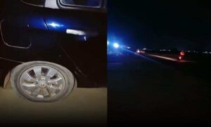 VÍDEO: Condutor escapa de capotamento nesta noite na Estrada da Barra. Revoltado, ele publicou duro alerta
