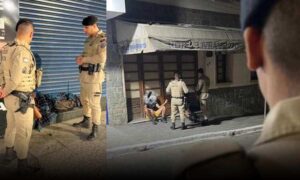 Conquista: PM realiza ações preventivas para conter arrombamentos em lojas do centro, por dependentes químicos