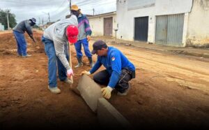 Conquista: Emurc segue com obra no canteiro central da Avenida Francisco Sabino, no Vila América