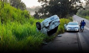 Urgente: Homem de 40 anos acaba de perder a vida em capotamento nesta manhã, perto de Ibicaraí