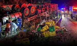 Novas informações sobre o grave acidente com caminhão carregado de cerveja, na BA-263 perto de Itambé