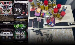 Conquista: Polícia Militar encerra “festa de paredão” clandestina repleta de entorpecentes. Homem foi preso