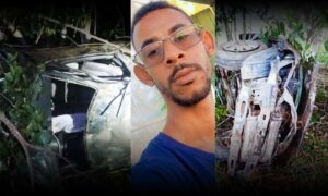 Consternação: Jovem Edson Oliveira, de 27 anos, não resiste e morre após capotamento nesta terça, na zona rural