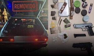 Drogas e armas: Operação da PM encerrou festa de paredão e prendeu meliantes nesta madrugada em Conquista