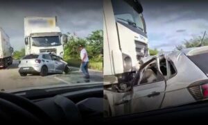 Urgente: Gravíssimo acidente teria provocado vítima fatal na BR-116 entre Vitória da Conquista e Cândido Sales