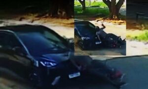 VÍDEO: Veja o momento em que motociclista é atingido e arrastado por carro em avenida de Vitória da Conquista