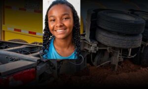 Tragédia: Menina de 11 anos morre atropelada por caminhão em rodovia na Bahia, após buscar algo que esqueceu na van