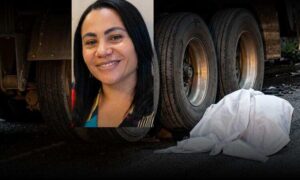 Trágico: Professora de 46 anos morre após moto bater, ela cair e ser colhida por roda de carreta na BA-001