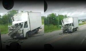 VÍDEO: Grave acidente foi registrado na manhã desta quarta-feira, na BR-116, próximo Taboleiro da Baiana
