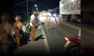 Tragédia: Motociclista de aplicativo morre em grave acidente com caminhão na BR-116, na noite desta terça-feira