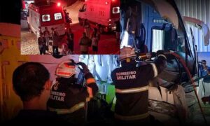 Atenção: Ônibus que retornava de Vitória da Conquista se envolve em grave acidente ao chegar em Guanambi