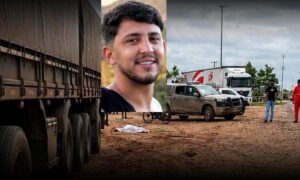 Tragédia: Jovem caminhoneiro Victor Kin, de 24 anos, morreu atropelado pelo próprio veículo durante manutenção