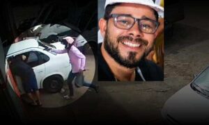 Imagens fortes: Veja o momento em que empresário é executado a tiros na frente da própria oficina