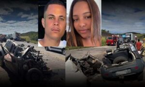 Horror na BR-116: Após matar companheira em bar no norte de MG, homem arremessa carro contra carreta e morre