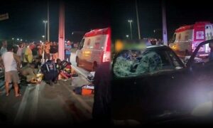 Atenção: Capitão da PM é atingido por carro em suposta alta velocidade, na BR-116. Condutor fugiu do local
